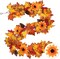 6.2FT Fall Maple Leaf Garland Autumn Garland Sunflower Pumpkin Berry Pinecone Cone Garland Decoration for Wedding Party Thanksgiving Table Fireplace Door Frame Doorway Backdrop Harvest Decor